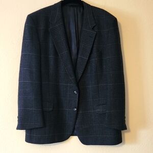 Burberrys gray plaid Sport Coat with Classic Design 46R 1990